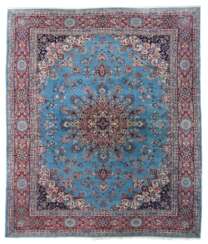 Hellblauer Tabriz Medaillonteppich Persien, um 1960/70, Woll…