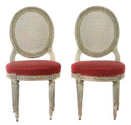 Paar Louis XVI-Stühle mit Korbgeflecht Deutschland, Ende 18.…