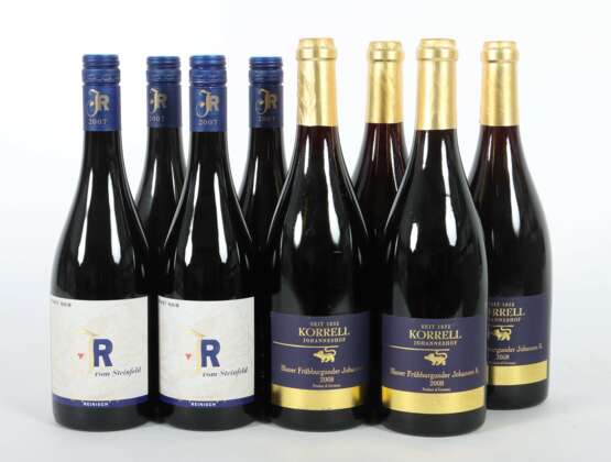 8 Flaschen Rotwein 4x Weingut Korrell, Johanneshof, Bad Kreu… - Foto 1