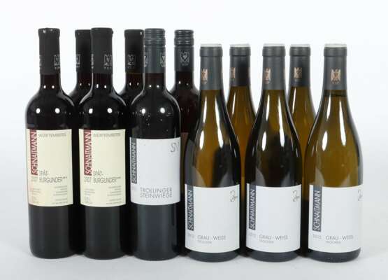 11 Flaschen Rot- und Weißwein Weingut Schnaitmann, Fellbach,… - Foto 1