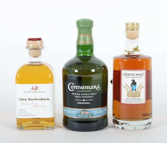 3 Flaschen Whisky 1x Connemara, Riverstown, Dundalk, Irland,… - фото 1
