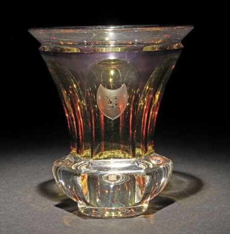 Ranftbecher 19. Jh., farbloses, massives Kristallglas, formg… - Foto 1