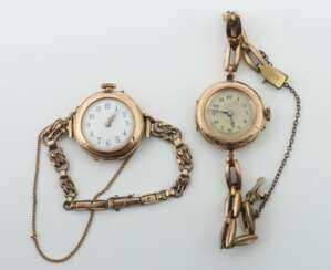 2 Damentaschenuhren als Armbanduhren Genf/Schweiz, Anfang 20…