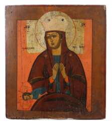 Ikone ''Gottesmutter mit Kind'' Südosteuropa, 19. Jh., Front…