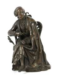 Bildhauer des 19. Jh. ''Wissenschaftler'', Bronze, patiniert…