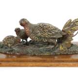Rebhuhngruppe als Briefhalter Wiener Bronze, um 1900, Bronze… - фото 1