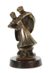 Bildhauer des 19./20. Jh. ''Tanzendes Bauernpaar'', Bronze p…