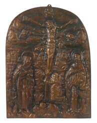 Bildhauer des 19./20. Jh. ''Kreuzigung Christi'', Bronze, Re…