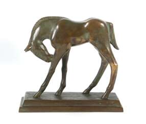 Bildhauer des 20. Jh. ''Das Pferd'', Bronze patiniert, vollp…