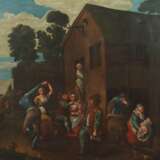 Maler des 17./18. Jh. ''Vorm Bauernhaus'', mehrfigurige Genr… - Foto 1