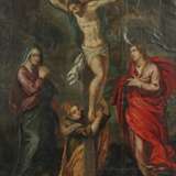 Kirchenmaler des 18. Jh. ''Christus am Kreuz'' zu seinen Füß… - Foto 1