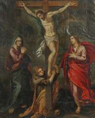 Kirchenmaler des 18. Jh. ''Christus am Kreuz'' zu seinen Füß…