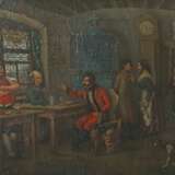 Maler des 19. Jh. ''Im Wirtshaus'', Interieurszene mit in de… - фото 1