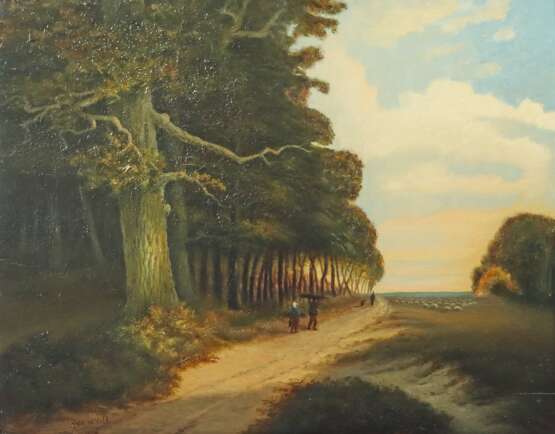 Maler des 19. Jh. ''Am Waldrand'', Blick auf einen Waldrand … - photo 1