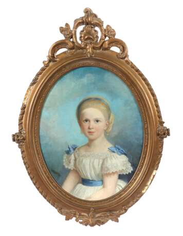 Maler des 19. Jh. (C. Wahl ?) ''Junges Mädchen'', Portrait e… - Foto 1