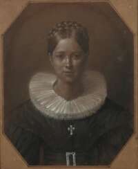 Maler des 19. Jh. ''Damenportrait'', en face-Brustbildnis ei…