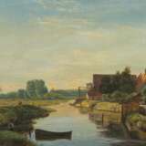 Maler des 19. Jh. ''Dänische Sommerlandschaft'', Flusslauf m… - photo 1