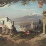 Maler des 19. Jh. ''Blick auf den Ätna'', italienische Lands… - photo 1