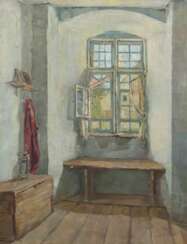 Maler des 19./ 20. Jh. ''Interieur mit Fenster'', Interieurs…