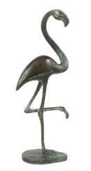 Bildhauer des 20. Jh. ''Flamingo'', Bronze grün patiniert, v…