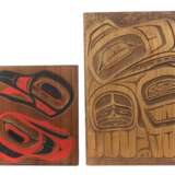 First Nation Künstler des 20. Jh. Paar Reliefplatten, Holz g… - photo 1
