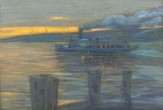 Maler des 20. Jh. ''Dampfer am Bodensee'', stilisierte Darst… - photo 1