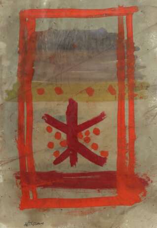 Künstler des 20./21. Jh. ''Rotes Quadrat'', abstrakte Darste… - photo 1