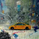 It is snowing in New York oil on cardboard Realismus Romantic Ukraine 2024 - Foto 1