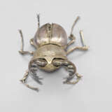 A SMALL SILVER ARTICULATED SCULPTURE OF A STAG BEETLE - photo 6