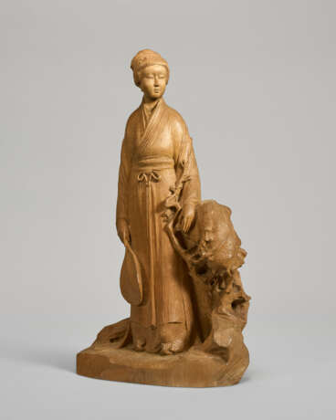 A CARVED WOOD SCULPTURE OF RAFUSEN (LUOFUXIAN) - photo 2