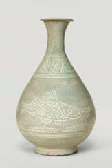 A BUNCHEONG SLIP-DECORATED STONEWARE BOTTLE
