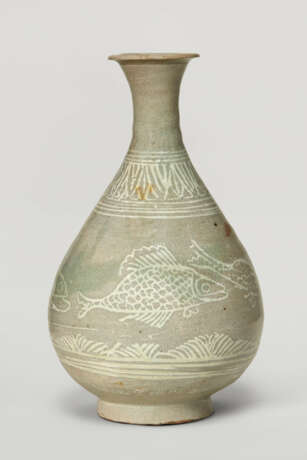 A BUNCHEONG SLIP-DECORATED STONEWARE BOTTLE - фото 4