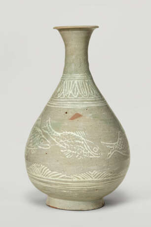 A BUNCHEONG SLIP-DECORATED STONEWARE BOTTLE - Foto 5