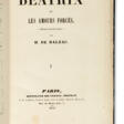 BALZAC, Honoré de (1799-1850) - Auktionsarchiv