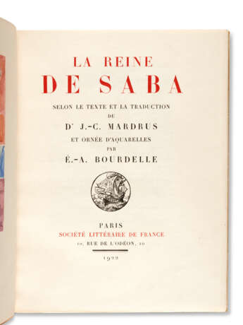 MARDRUS, Joseph-Charles (1868-1949) et Émile-Antoine BOURDELLE (1861-1929) - Foto 3