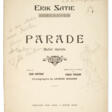 SATIE, Erik (1866-1925), Pablo PICASSO (1881-1973) et Jean COCTEAU (1889-1963) - Archives des enchères
