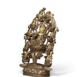 A BRONZE FIGURE OF PADMASAMBHAVA WITH MANIFESTATIONS AND DISCIPLES - photo 3