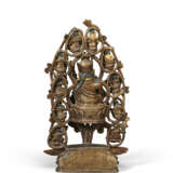 A BRONZE FIGURE OF PADMASAMBHAVA WITH MANIFESTATIONS AND DISCIPLES - photo 4
