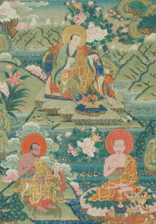 A PAINTING OF THREE ARHATS - Foto 1