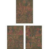 THREE PAINTINGS FROM AN ARHAT SET - Foto 1