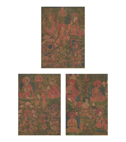 THREE PAINTINGS FROM AN ARHAT SET - Foto 1