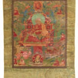 A PAINTING OF A LAMA ON A MEDITATION THRONE - Foto 2