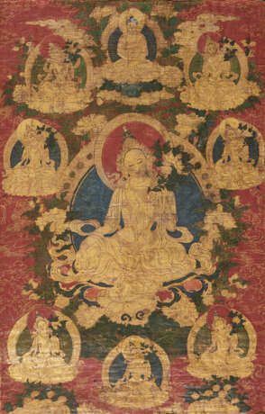 A RED GROUND PAINTING OF GREEN TARA - photo 1