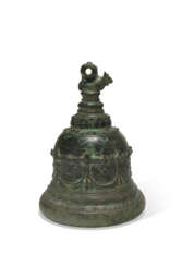 A LARGE BRONZE BELL WITH NANDI