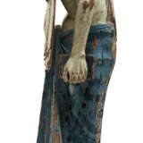 A LARGE PAINTED WOOD FIGURE OF AN ELDER - фото 2