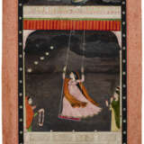 A PAINTING OF A LADY ON A HINDOLA - фото 2