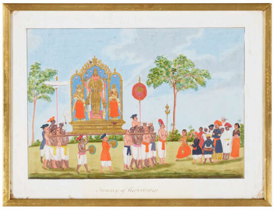 A GROUP OF ELEVEN PAINTINGS DEPICTING PROCESSIONS AND FESTIVITIES - photo 11