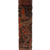 A RETICULATED BAMBOO CYLINDRICAL INCENSE HOLDER - фото 1