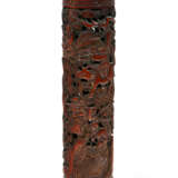 A RETICULATED BAMBOO CYLINDRICAL INCENSE HOLDER - фото 3
