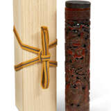 A RETICULATED BAMBOO CYLINDRICAL INCENSE HOLDER - фото 4